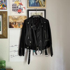 Zara Faux Leather Biker Jacket